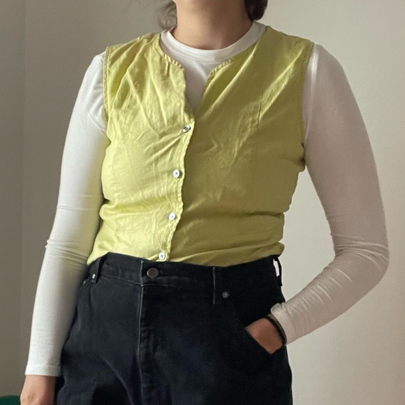 Vintage Linen Vest - Picture 5 of 6